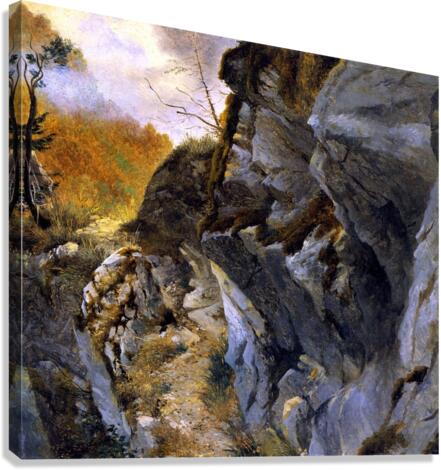 Landscape with cliffs Canvas Print