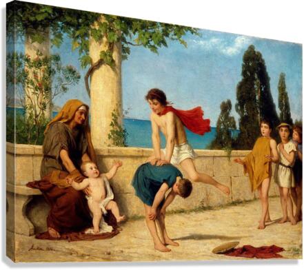 Children playing Canvas Print