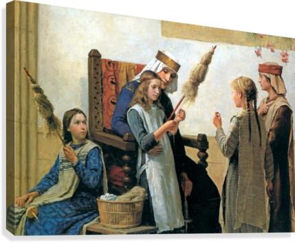 Making yarn Canvas Print