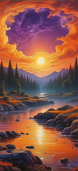 Abstract oil painting  by R O F