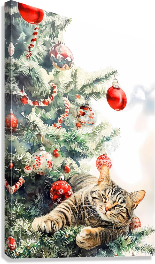 Christmas kitty Canvas Print