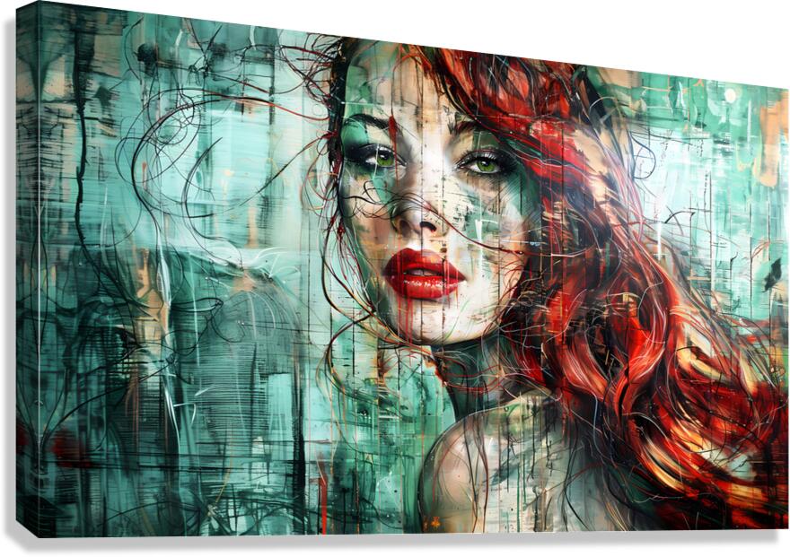 Red Lady Canvas Print