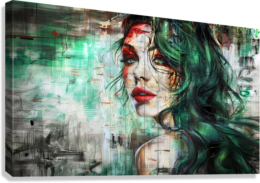 Green Lady Canvas Print