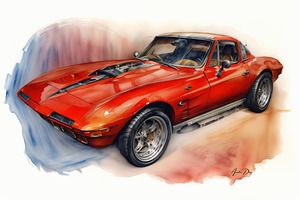 Corvette C2 1956 15. by Anselmo Diaz