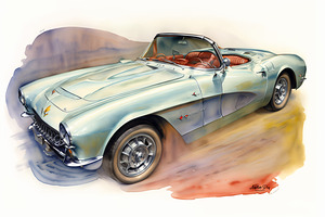 1956  C2 Chevrolet Corvette by Anselmo Diaz