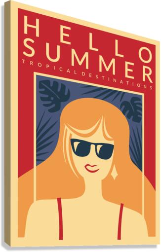 Hello summer Canvas Print