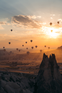 Hot Air Balloon Sun Rays