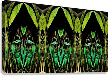 NIGHTGARDENMURAL  Canvas Print