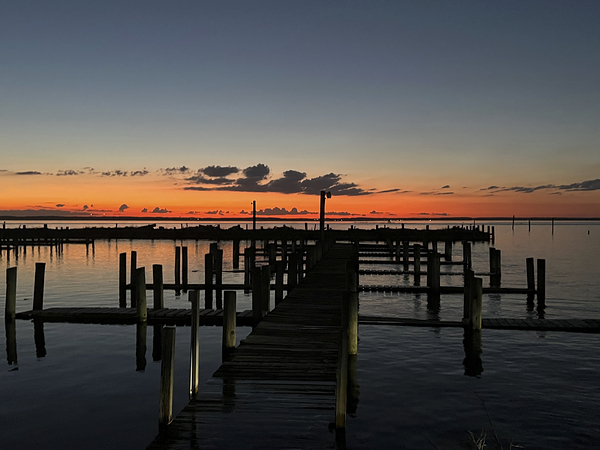 Dock At Sunset Print