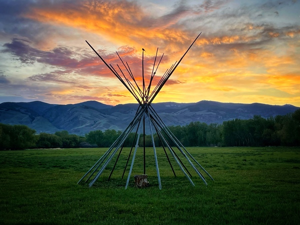 Teepee Bird Print