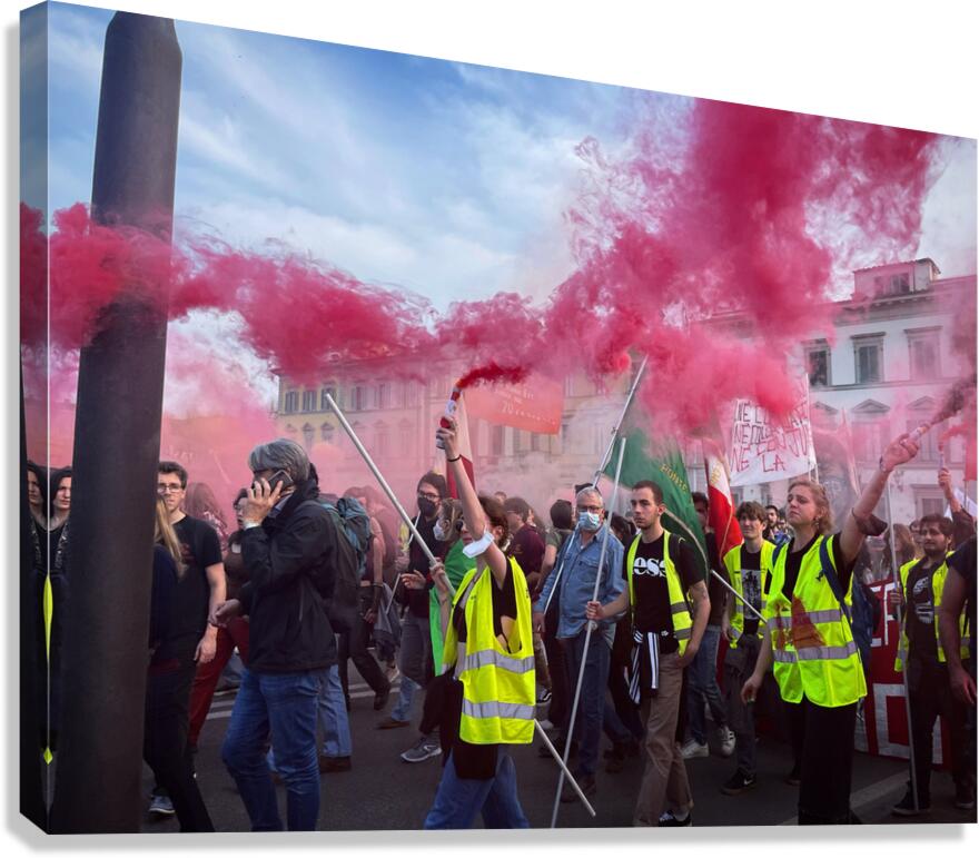 Protest Florence Canvas Print