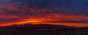 Fire in the sky panorama