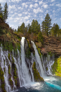 Burney Falls with Clouds