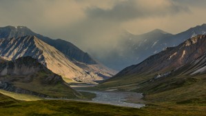 Alaska Mountains in Mist
