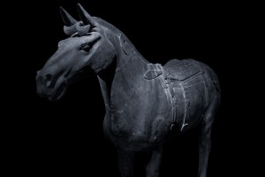 Terracotta Horse B&W