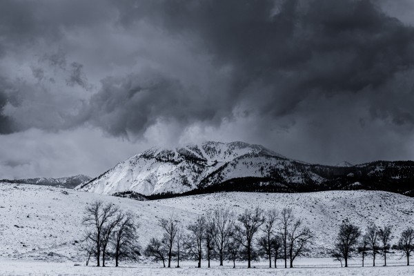 Winters shadow on Mt. Rose Print