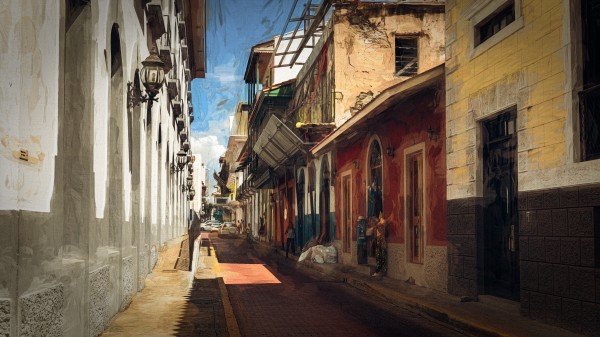 Panama City Side Street by Nicholas