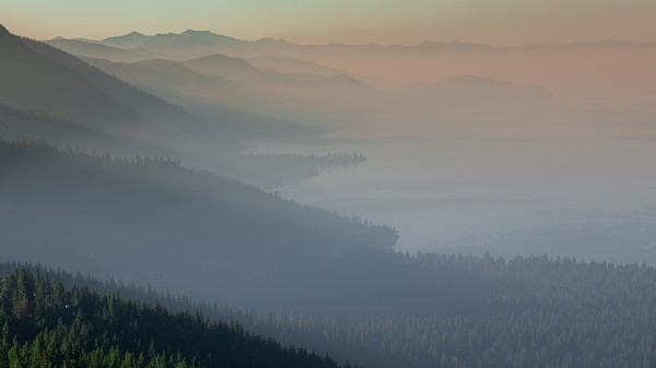 Lake Tahoe while California Burns - Color by Nicholas