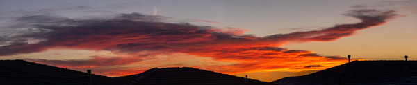 Suburban Sunset Large Panorama by Nicholas