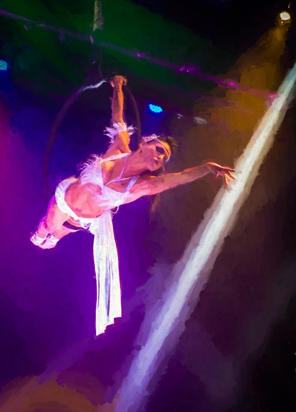 Cirque Le Noir Aerial Ring Close Oil Print