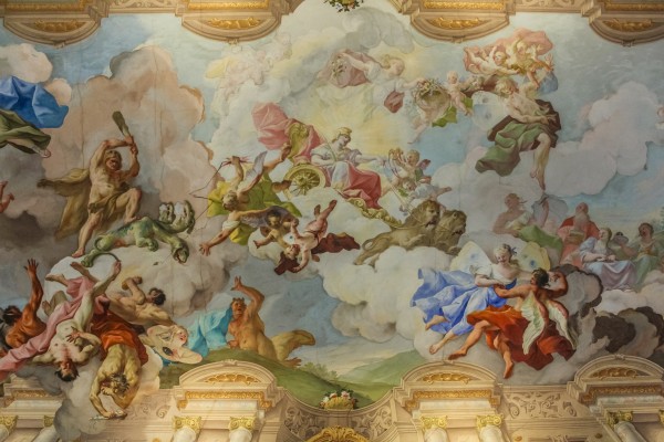 Marble Hall Ceiling Fresco in Melk Abbey by Nicholas