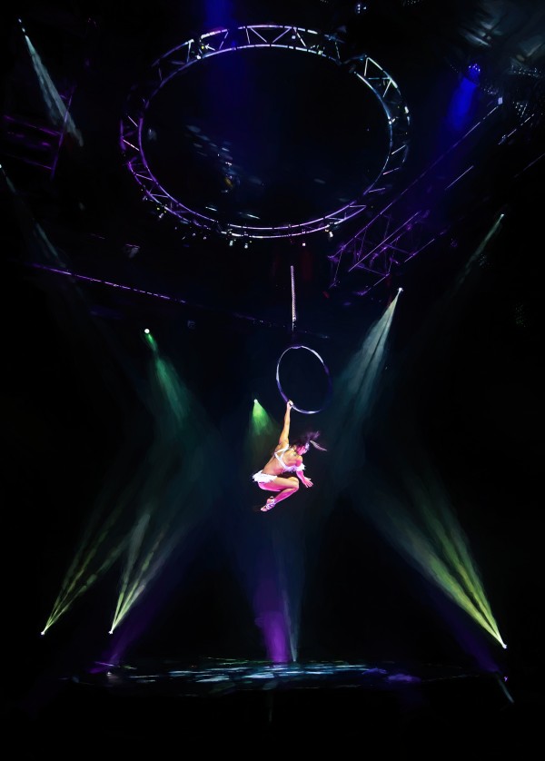 Cirque Le Noir Aerial Ring with Oil Print