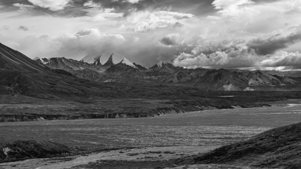 Alaska Mountainscape B&W by Nicholas