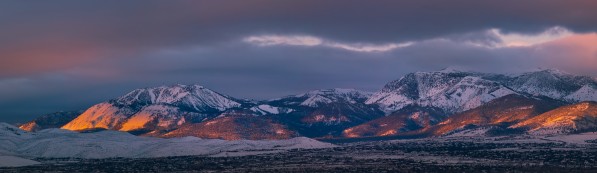 Mt. Rose and Slide Mountain Pano Sunrise by Nicholas