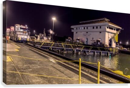 Panama Canal Miraflores Locks Canvas Print