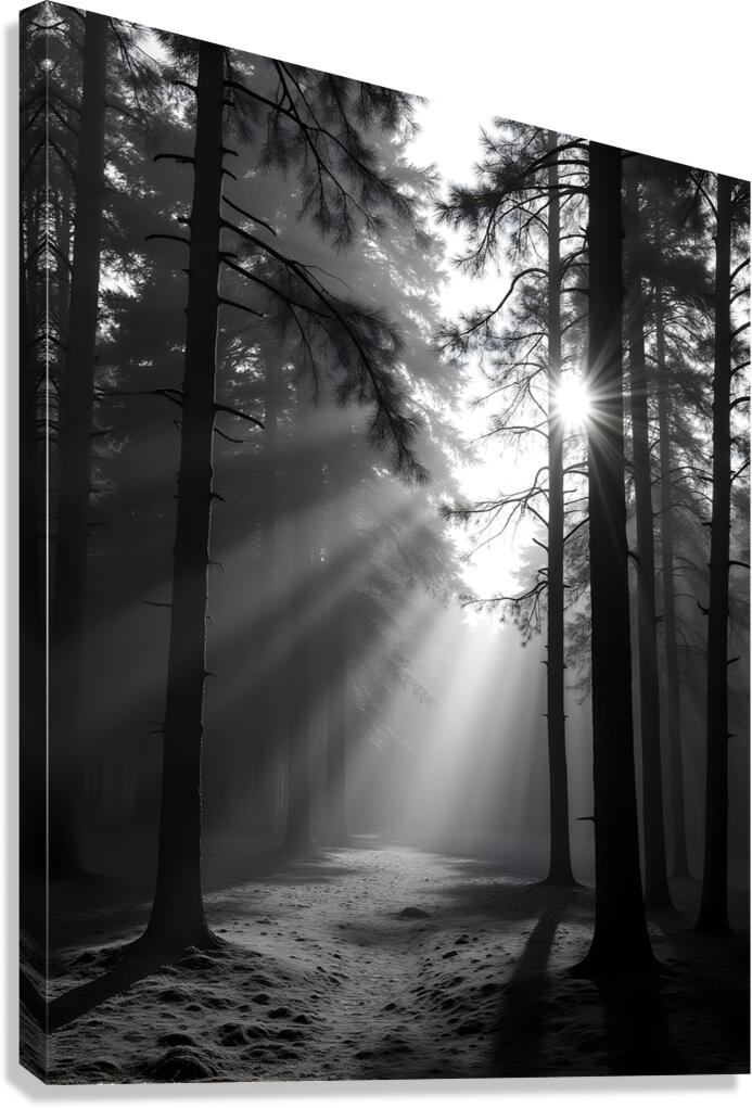 Sunlit Pine Forest 4 Canvas Print