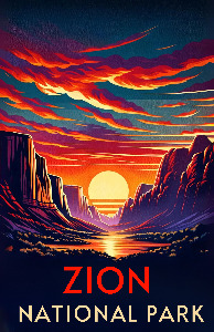 Zion National Park - Poster