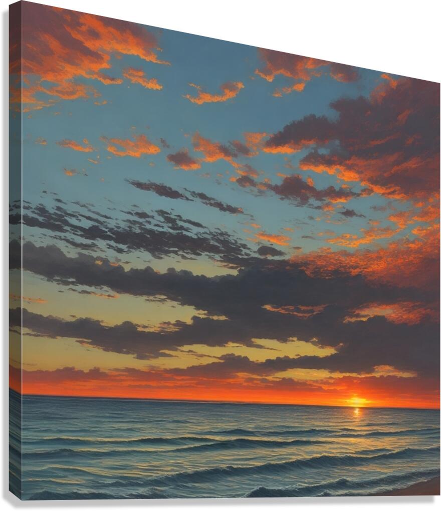 SUNSET OVER THE SEA 0 Canvas Print
