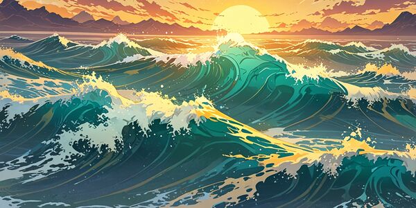 Ocean waves Print