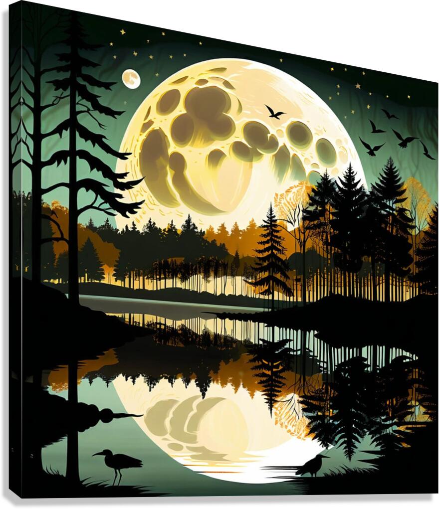 Huge moon Canvas Print