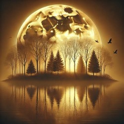 Beautiful huge moon wall art