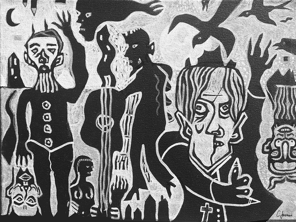 cardinal flees demons Print