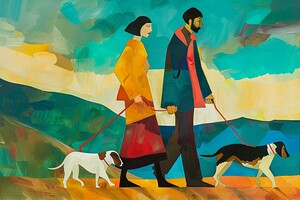 COMPANIONS ON A PROMENADE