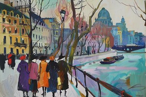 WINTER S PALETTE ON THE RIVERBANK