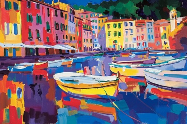 HARBOR HUES AT DAWN by GraphixCafe