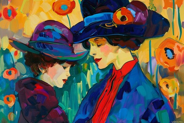 WHISPERED SECRETS AMONGST THE FLORALS Print