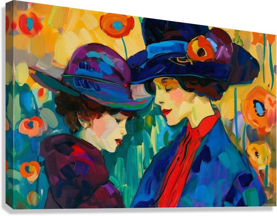 WHISPERED SECRETS AMONGST THE FLORALS Canvas Print