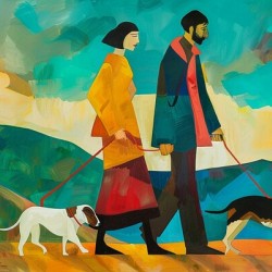 COMPANIONS ON A PROMENADE