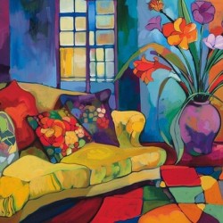 INTERIOR WITH BLOOMS