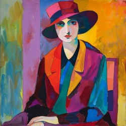 PORTRAIT OF POISE IN PRIMARY HUES