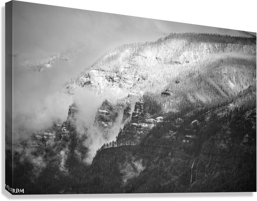 6750 Columbia River Gorge B and W 1 of 1 Canvas Print