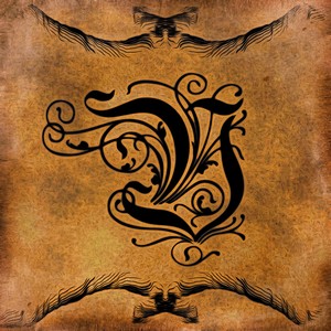 Beautiful Monogram Letter V