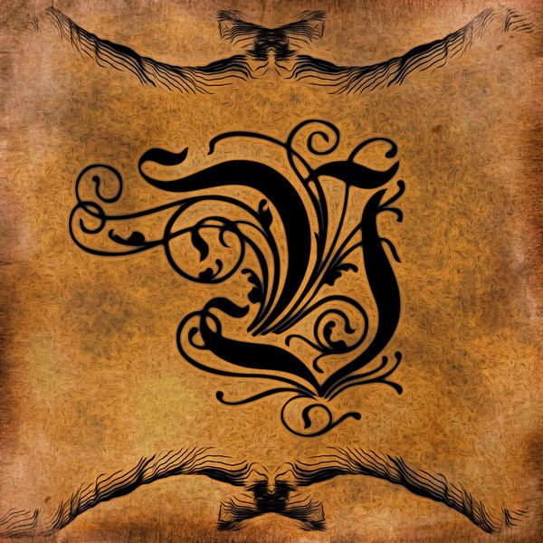 Beautiful Monogram Letter V by George Cuda