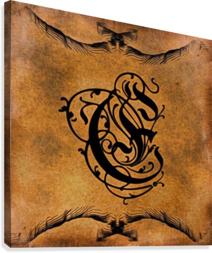 Beautiful Monogram Letter E Canvas Print