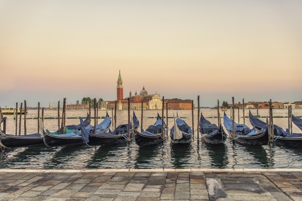 Venice gondolas Print