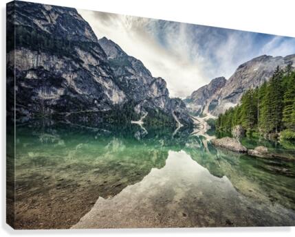 Reflection at Braies Canvas Print